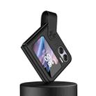 For OPPO Find N2 Flip Hand Strap Type Leather Phone Case(Black) - 1