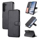 For Samsung Galaxy S23 5G AZNS Calf Texture Horizontal Flip Leather Phone Case(Black) - 1
