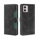 For Motorola Moto G53 5G/G13 4G/G23 4G Skin Feel Magnetic Buckle Leather Phone Case(Black) - 1