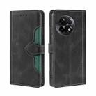 For OnePlus Ace 2/11R Skin Feel Magnetic Buckle Leather Phone Case(Black) - 1