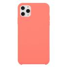 For iPhone 11 Pro Solid Color Solid Silicone  Shockproof Case(Peach Red) - 1