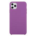 For iPhone 11 Pro Solid Color Solid Silicone  Shockproof Case(Purple) - 1