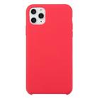 For iPhone 11 Pro Solid Color Solid Silicone  Shockproof Case(Rose Red) - 1