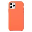 For iPhone 11 Pro Solid Color Solid Silicone  Shockproof Case(Orange Red) - 1