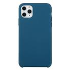 For iPhone 11 Pro Solid Color Solid Silicone  Shockproof Case (Deep Sea Green) - 1