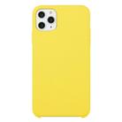 For iPhone 11 Pro Solid Color Solid Silicone  Shockproof Case (Light Yellow) - 1