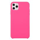 For iPhone 11 Pro Solid Color Solid Silicone  Shockproof Case (Arson Fire Rose) - 1