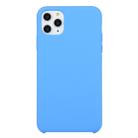 For iPhone 11 Pro Solid Color Solid Silicone  Shockproof Case(Deep Blue) - 1