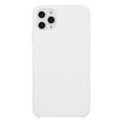 For iPhone 11 Pro Solid Color Solid Silicone  Shockproof Case(White) - 1