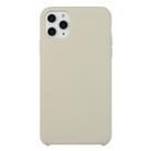 For iPhone 11 Pro Solid Color Solid Silicone  Shockproof Case(Rock Ash) - 1