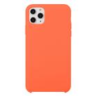 For iPhone 11 Pro Solid Color Solid Silicone  Shockproof Case(Orange) - 1