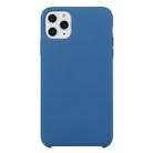 For iPhone 11 Pro Solid Color Solid Silicone  Shockproof Case(Sea blue) - 1