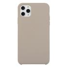 For iPhone 11 Pro Solid Color Solid Silicone  Shockproof Case(Pebble) - 1