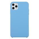 For iPhone 11 Pro Solid Color Solid Silicone  Shockproof Case(Azure) - 1