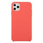 For iPhone 11 Pro Solid Color Solid Silicone  Shockproof Case(Camellia Red) - 1