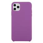 For iPhone 11 Pro Max Solid Color Solid Silicone  Shockproof Case(Purple) - 1