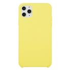 For iPhone 11 Pro Max Solid Color Solid Silicone  Shockproof Case(Shiny Yellow) - 1