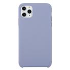 For iPhone 11 Pro Max Solid Color Solid Silicone  Shockproof Case (Lavender Gray) - 1