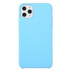 For iPhone 11 Pro Max Solid Color Solid Silicone  Shockproof Case (Chrysanthemum Blue) - 1