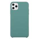For iPhone 11 Pro Max Solid Color Solid Silicone  Shockproof Case (Pine Needle Green) - 1