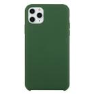 For iPhone 11 Pro Max Solid Color Solid Silicone  Shockproof Case (Forest Green) - 1