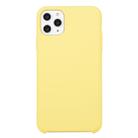 For iPhone 11 Pro Max Solid Color Solid Silicone  Shockproof Case(Yellow) - 1