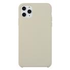 For iPhone 11 Pro Max Solid Color Solid Silicone  Shockproof Case(Rock Ash) - 1
