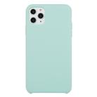 For iPhone 11 Pro Max Solid Color Solid Silicone  Shockproof Case(Emerald Green) - 1