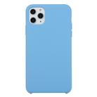 For iPhone 11 Pro Max Solid Color Solid Silicone  Shockproof Case(Azure) - 1