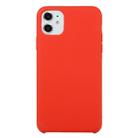 For iPhone 11 Solid Color Solid Silicone  Shockproof Case(China Red) - 1