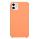 For iPhone 11 Solid Color Solid Silicone  Shockproof Case(Apricot Orange) - 1