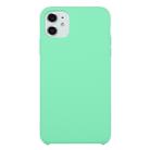 For iPhone 11 Solid Color Solid Silicone  Shockproof Case (Stay Green) - 1