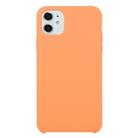 For iPhone 11 Solid Color Solid Silicone  Shockproof Case (Papaya) - 1