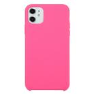 For iPhone 11 Solid Color Solid Silicone  Shockproof Case (Dragon Fruit) - 1