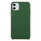 For iPhone 11 Solid Color Solid Silicone  Shockproof Case (Forest Green) - 1