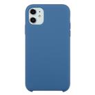 For iPhone 11 Solid Color Solid Silicone  Shockproof Case (Ice Blue) - 1