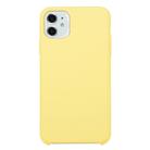 For iPhone 11 Solid Color Solid Silicone  Shockproof Case(Yellow) - 1