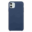 For iPhone 11 Solid Color Solid Silicone  Shockproof Case(Midnight Blue) - 1