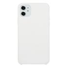 For iPhone 11 Solid Color Solid Silicone  Shockproof Case(White) - 1
