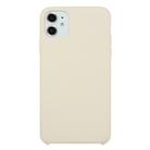 For iPhone 11 Solid Color Solid Silicone  Shockproof Case(Antique White) - 1