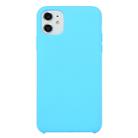 For iPhone 11 Solid Color Solid Silicone  Shockproof Case(Sky Blue) - 1