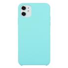 For iPhone 11 Solid Color Solid Silicone  Shockproof Case(Ice Blue) - 1