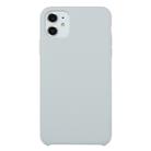 For iPhone 11 Solid Color Solid Silicone  Shockproof Case(Blue Gray) - 1