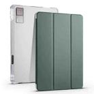 For Xiaomi Redmi Pad 10.61 3-folding Transparent TPU Smart Leather Tablet Case with Pen slot(Green) - 1