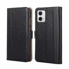 For Motorola Moto G73 5G Ostrich Texture Flip Leather Phone Case(Black) - 1