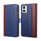 For Motorola Moto G73 5G Ostrich Texture Flip Leather Phone Case(Blue) - 1