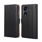 For OPPO Reno8 T 5G/A1 Pro 5G Ostrich Texture Flip Leather Phone Case(Black) - 1