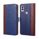 For Kyocera Android One S10 Ostrich Texture Flip Leather Phone Case(Blue) - 1