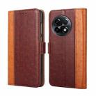 For OnePlus Ace 2/11R Ostrich Texture Flip Leather Phone Case(Brown) - 1