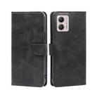 For Motorola Moto G53 5G/G13 4G/G23 4G Calf Texture Buckle Flip Leather Phone Case(Black) - 1